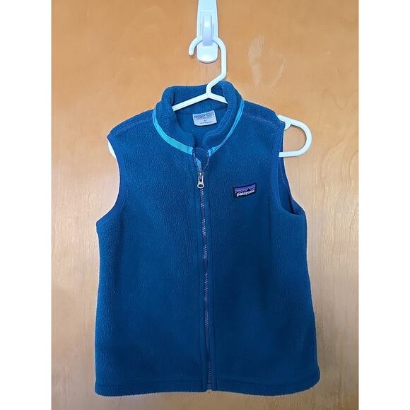 Patagonia Synchilla Vest Kids Size 4T Blue Neat & Clean - Picture 1 of 5